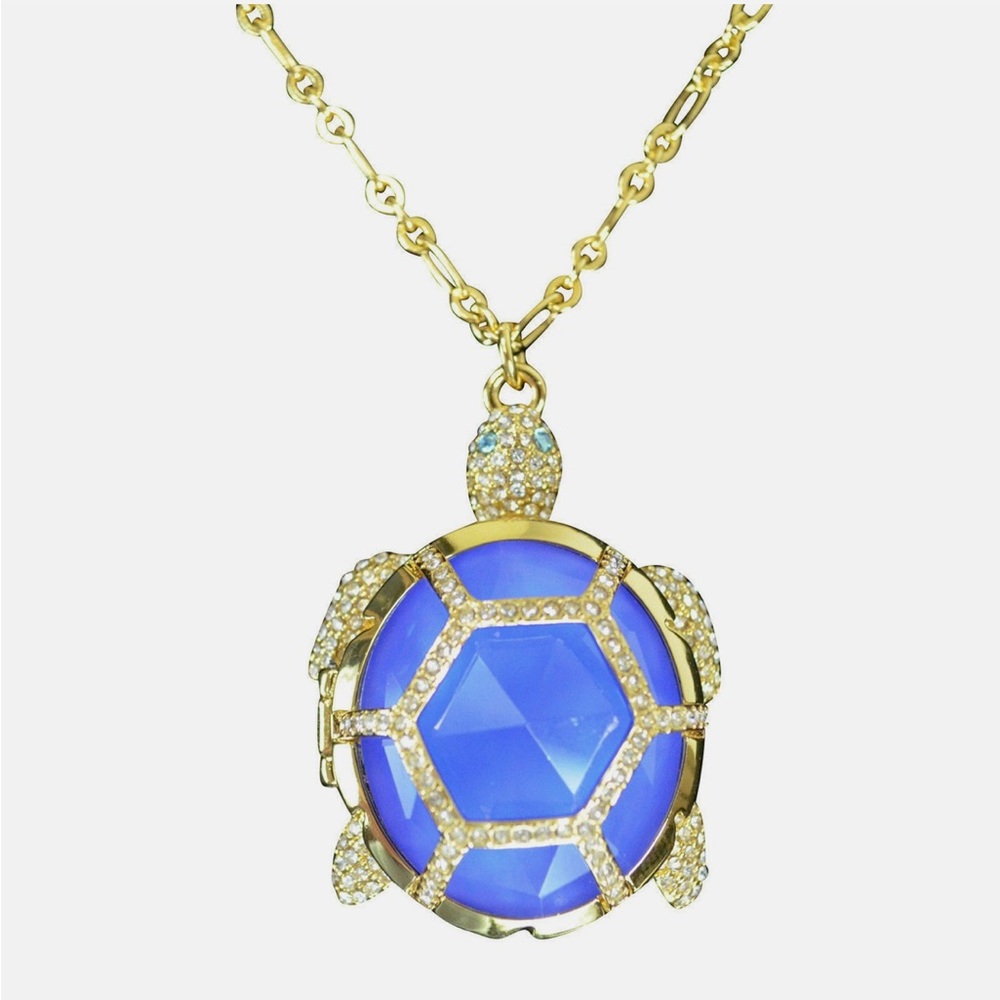 Kate Spade Paradise Found Turtle Locket Pendant Necklace